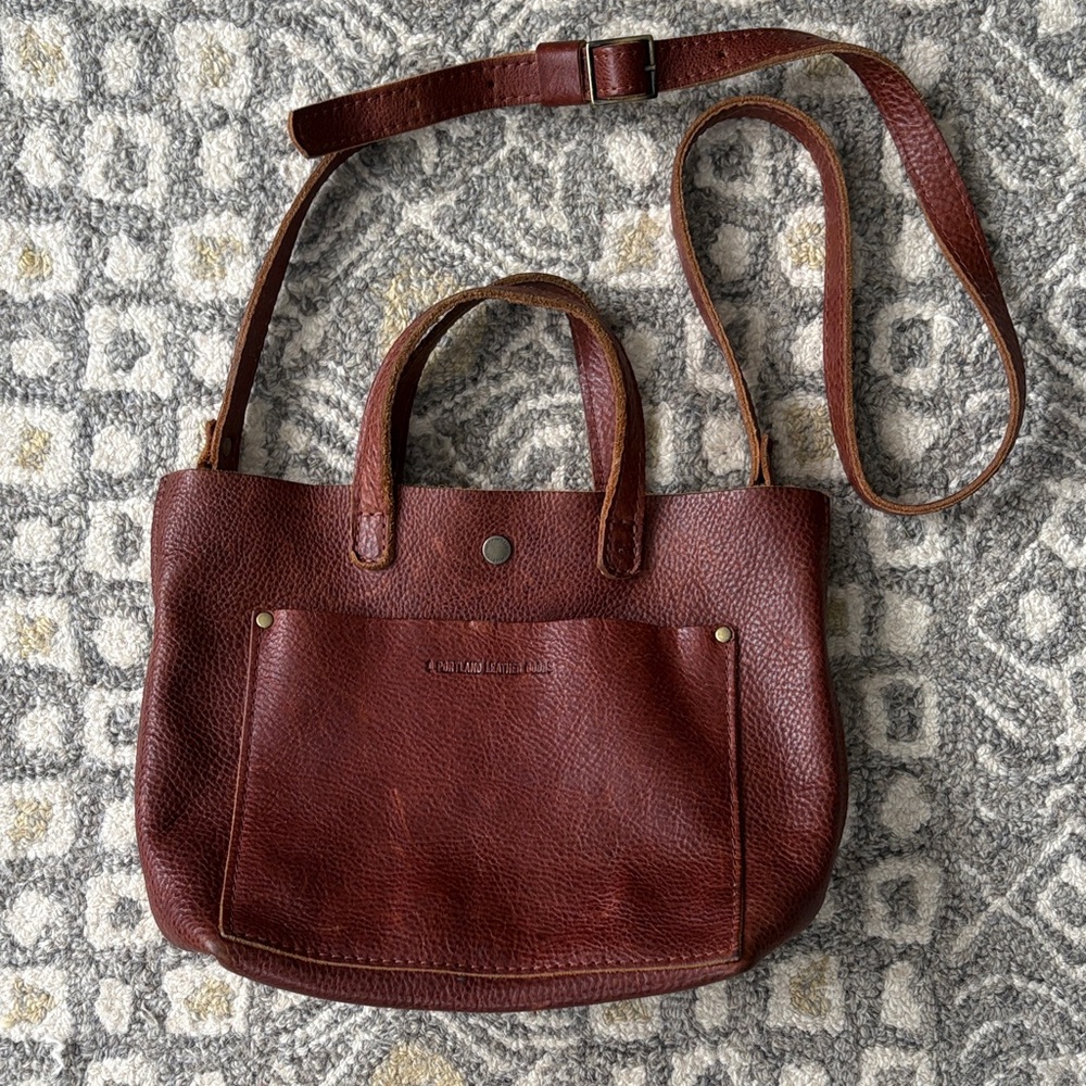 Portland Leather Mini Tote - Nutmeg